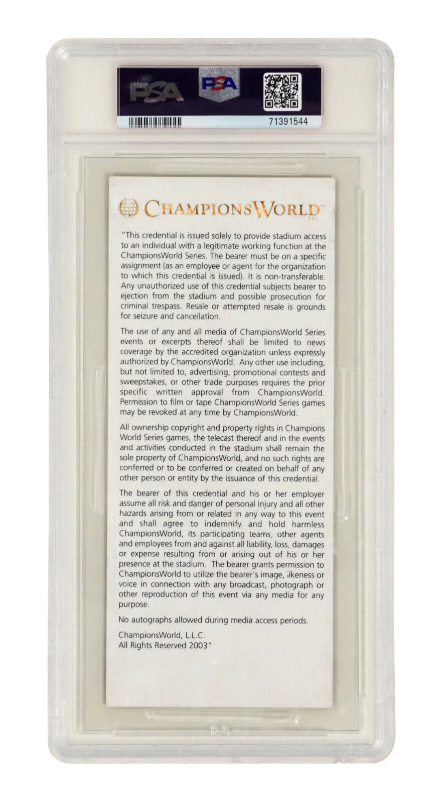 Ronaldinho Signed 2003 Barcelona Debut Match Ticket – PSA 5 Autograph 10